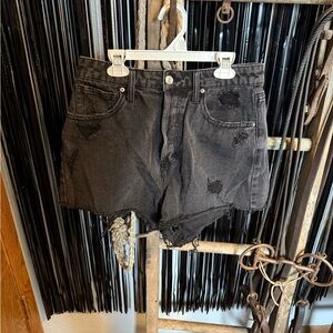 Wild Fable Black Distressed Jean Shorts